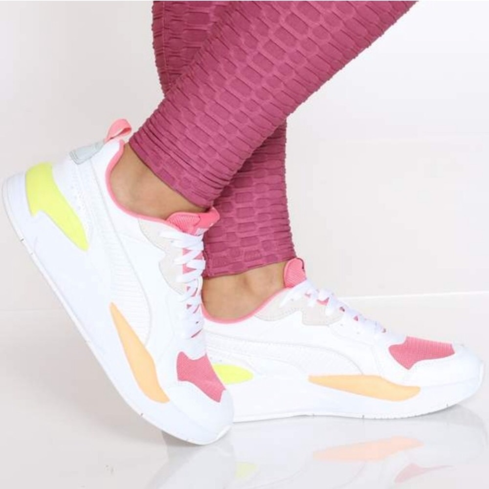PUMA X-Ray Game Bubblegum women's Sneakers in white Pink and Lime Size 10